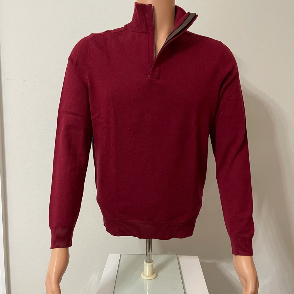 Boss by Hugo Boss quarter zip cotton wool sz S
